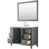 Custom image for Dark Gray with Polished Chrome Trim / White Cultured Marble / 46