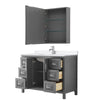 Custom image for Dark Gray with Polished Chrome Trim / White Quartz / Medicine Cabinet