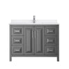 Custom image for Dark Gray with Polished Chrome Trim / White Quartz / No Mirror
