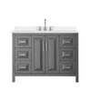 Custom image for Dark Gray with Polished Chrome Trim / White Quartz / No Mirror