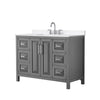 Custom image for Dark Gray with Polished Chrome Trim / White Quartz / No Mirror