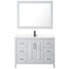 Custom image for White with Matte Black Trim / Carrara Cultured Marble / 46