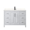 Custom image for White with Matte Black Trim / Carrara Cultured Marble / No Mirror