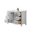 Custom image for White with Matte Black Trim / Carrara Cultured Marble / No Mirror