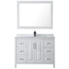 Custom image for White with Matte Black Trim / White Carrara Marble / 46