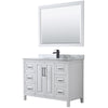 Custom image for White with Matte Black Trim / White Carrara Marble / 46