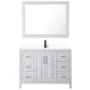 Custom image for White with Matte Black Trim / White Cultured Marble / 46
