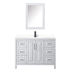 Custom image for White with Matte Black Trim / White Cultured Marble / Medicine Cabinet