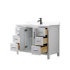 Custom image for White with Matte Black Trim / White Cultured Marble / No Mirror