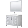 Custom image for White with Matte Black Trim / White Cultured Marble / 46