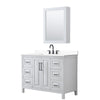 Custom image for White with Matte Black Trim / White Cultured Marble / Medicine Cabinet