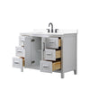 Custom image for White with Matte Black Trim / White Cultured Marble / No Mirror