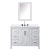 Custom image for White with Matte Black Trim / White Quartz / Medicine Cabinet