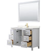 Custom image for White with Brushed Gold Trim / Carrara Cultured Marble / 46