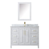 Custom image for White with Brushed Gold Trim / White Carrara Marble / Medicine Cabinet