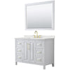 Custom image for White with Brushed Gold Trim / Giotto Quartz / 46