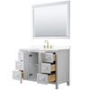 Custom image for White with Brushed Gold Trim / White Cultured Marble / 46