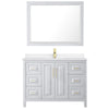 Custom image for White with Brushed Gold Trim / White Quartz / 46