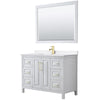 Custom image for White with Brushed Gold Trim / White Quartz / 46