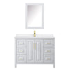 Custom image for White with Brushed Gold Trim / White Quartz / Medicine Cabinet