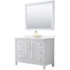 Custom image for White with Brushed Gold Trim / White Quartz / 46