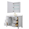 Custom image for White with Brushed Gold Trim / White Quartz / Medicine Cabinet