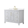 Custom image for White with Brushed Gold Trim / White Quartz / No Mirror
