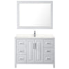 Custom image for White with Polished Chrome Trim / Carrara Cultured Marble / 46