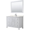 Custom image for White with Polished Chrome Trim / Carrara Cultured Marble / 46