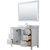 Custom image for White with Polished Chrome Trim / White Carrara Marble / 46