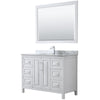 Custom image for White with Polished Chrome Trim / White Carrara Marble / 46