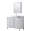 Custom image for White with Polished Chrome Trim / White Carrara Marble / Medicine Cabinet
