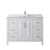 Custom image for White with Polished Chrome Trim / White Carrara Marble / No Mirror