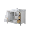 Custom image for White with Polished Chrome Trim / White Carrara Marble / No Mirror