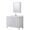 Custom image for White with Polished Chrome Trim / Giotto Quartz / Medicine Cabinet