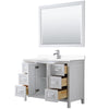 Custom image for White with Polished Chrome Trim / White Cultured Marble / 46