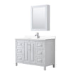 Custom image for White with Polished Chrome Trim / White Cultured Marble / Medicine Cabinet