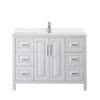 Custom image for White with Polished Chrome Trim / White Quartz / No Mirror