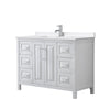 Custom image for White with Polished Chrome Trim / White Quartz / No Mirror