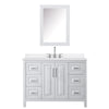 Custom image for White with Polished Chrome Trim / White Quartz / Medicine Cabinet