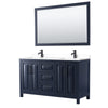 Custom image for Dark Blue with Matte Black Trim / White Cultured Marble / 58