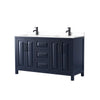 Custom image for Dark Blue with Matte Black Trim / White Cultured Marble / No Mirror