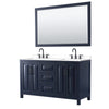 Custom image for Dark Blue with Matte Black Trim / White Cultured Marble / 58