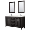 Custom image for Dark Espresso with Polished Chrome Trim / Carrara Cultured Marble / 24