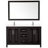 Custom image for Dark Espresso with Polished Chrome Trim / Carrara Cultured Marble / 58