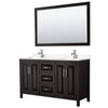 Custom image for Dark Espresso with Polished Chrome Trim / Carrara Cultured Marble / 58