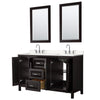 Custom image for Dark Espresso with Polished Chrome Trim / Carrara Cultured Marble / 24
