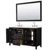 Custom image for Dark Espresso with Polished Chrome Trim / Carrara Cultured Marble / 58