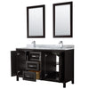 Custom image for Dark Espresso with Polished Chrome Trim / White Carrara Marble / 24