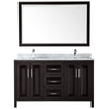 Custom image for Dark Espresso with Polished Chrome Trim / White Carrara Marble / 58